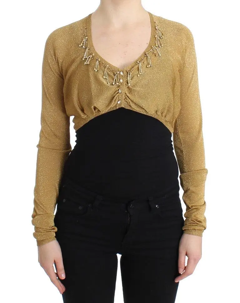 Cavalli Gold embellished gold shrug