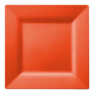 Tropical Coral Square Plastic Cake Plates (6.5")