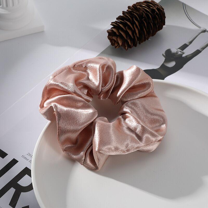 Pop Pink Color Elastic Tie Hair Loop Fashion Accessories