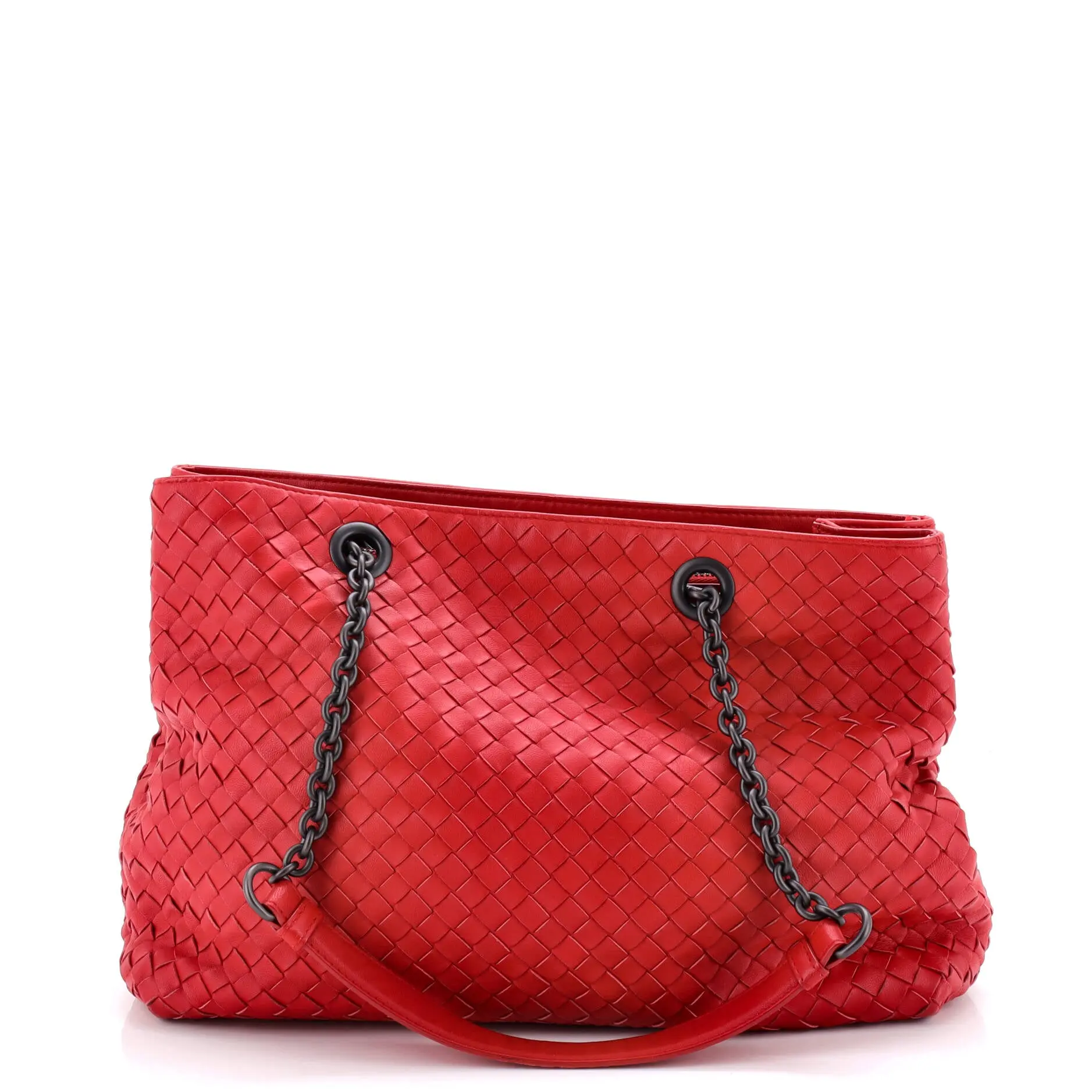 Pre-owned BOTTEGA VENETA Leather Tote Bags REBAG Double Chain Tote Intrecciato Nappa Medium by Rebag