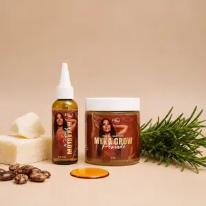 Myka Hair Care Bundle - 2 oz Oil , 4 oz Moisturizing Pomade
