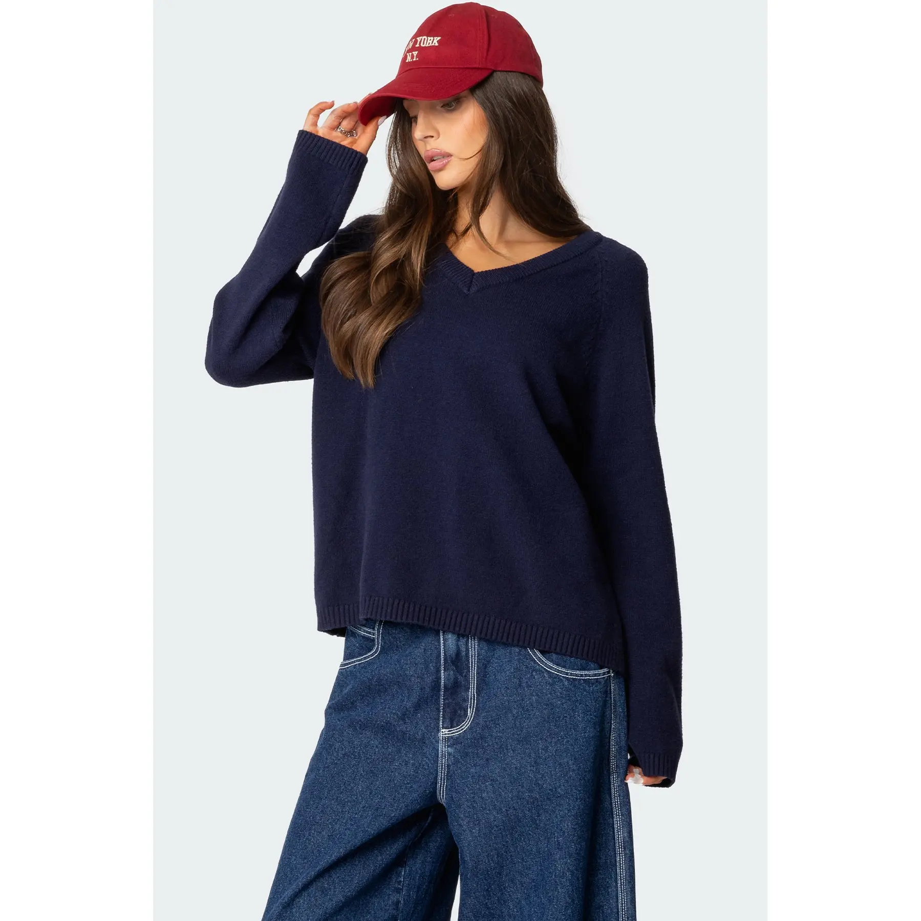 Martha Oversized V Neck Sweater