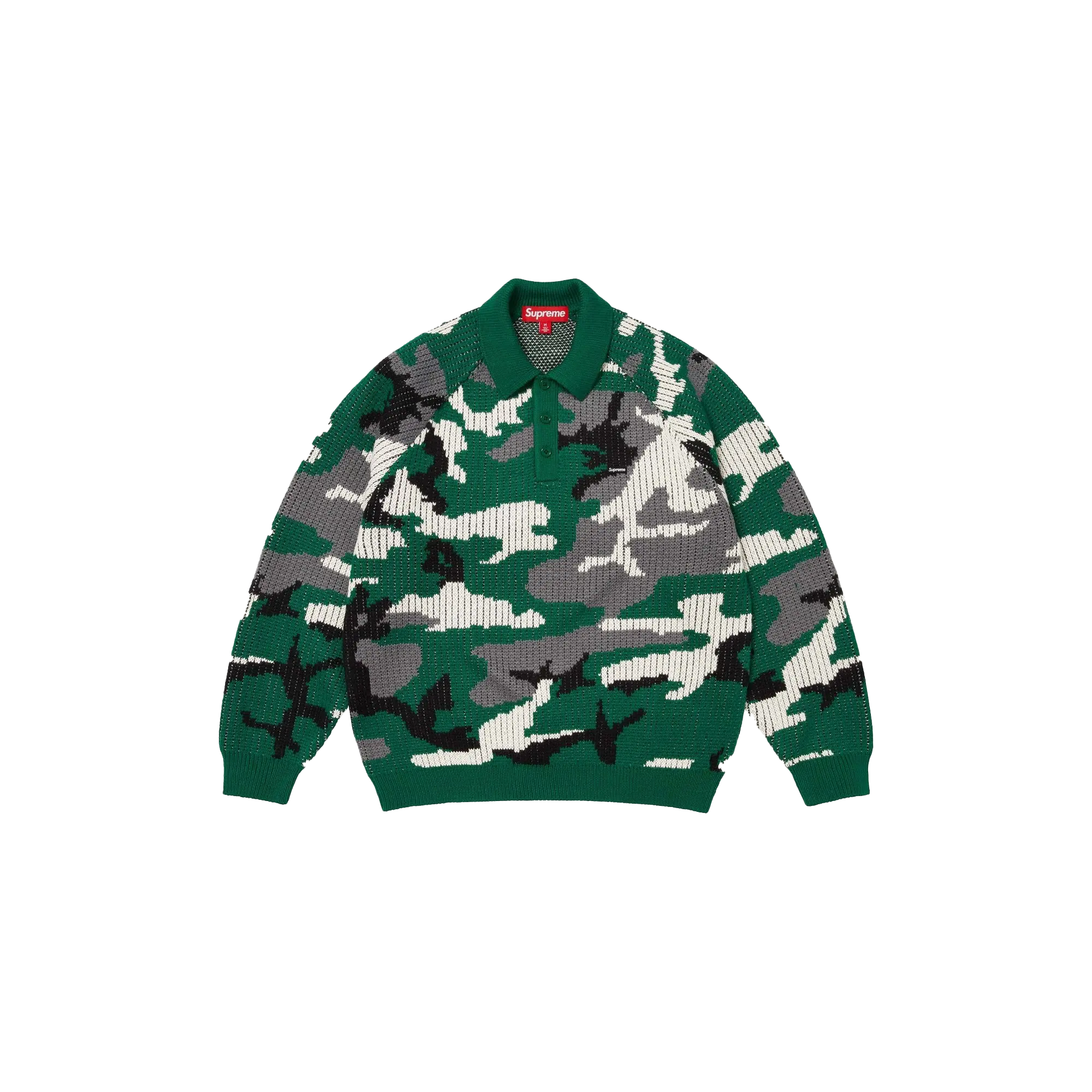 Small Box Polo Sweater "FW25 - Green" SU26176