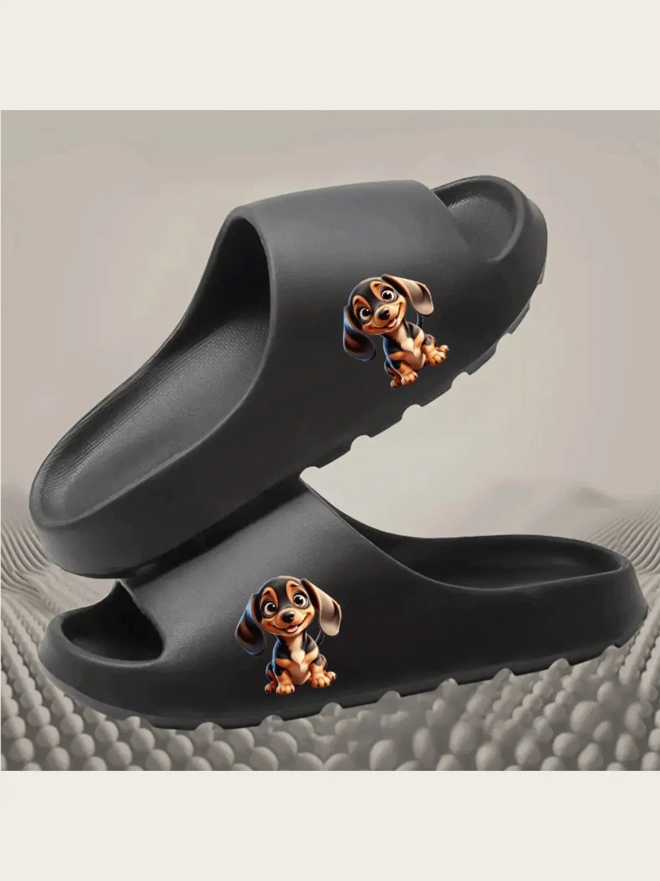 Adorable Dachshund Puppy Print Slippers for Women Men Soft Comfortable House Shoes Non-Slip Indoor Outdoor Casual Footwear Cute Dog Design Warm Fleece Lined Cozy Home Slippers Perfect Gift for Pet Lo