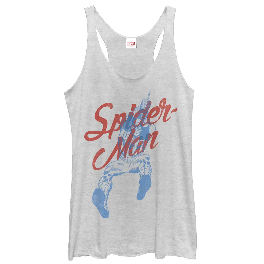 Women's Marvel Spider-Man Cursive Racerback Tank Top
