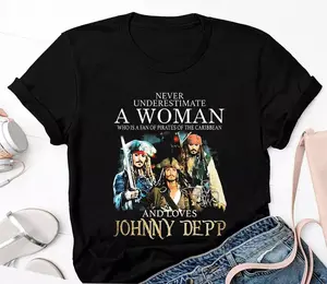 [Sale up to 70%] Johnny Depp Never Underestimate A Woman Caribbean Shirt