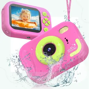 Kids Camera Waterproof, IP68 Underwater Camera for Kids Aged 3-12, HD Kids Digital Camera with 1080P Video Recording, Durable ABS Material, Pool Toys for Boys Girls with 32GB Card (Pink)(Gag Toys & Practical Jokes)(Gag Toys & Practical Jokes)