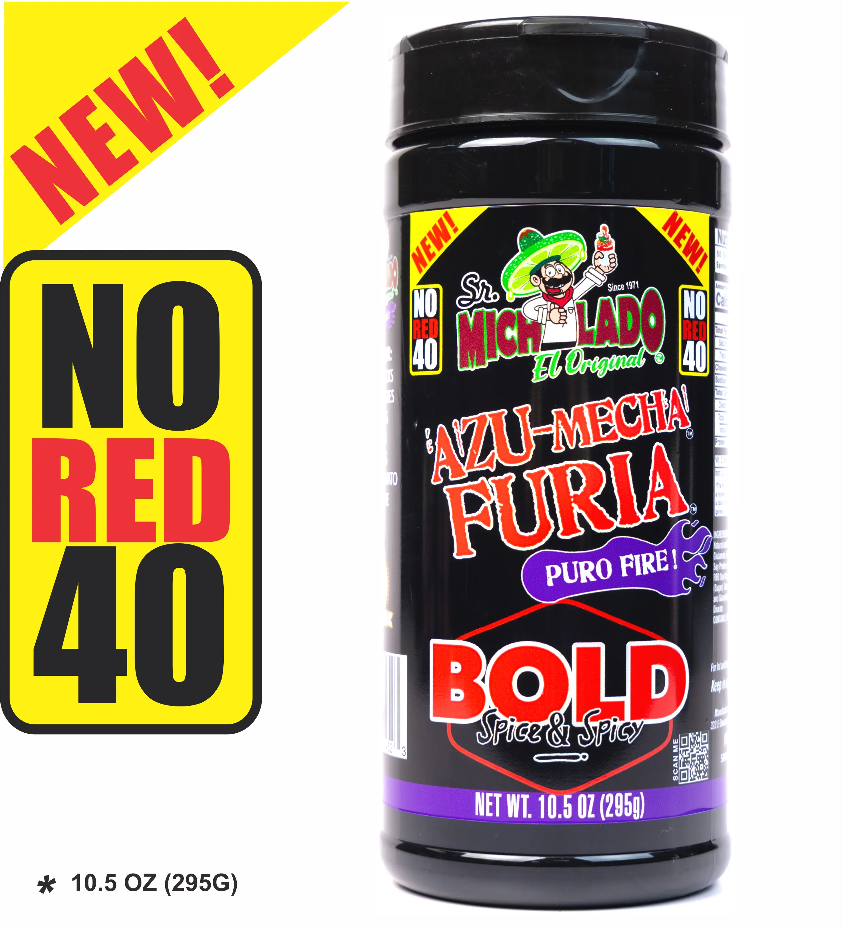 NO RED 40 - Azu-Mecha FURIA BOLD 10.5oz - Spice & Spicy - Snack Seasoning - Sr. Michelado - Bottle Flavor Spice powder