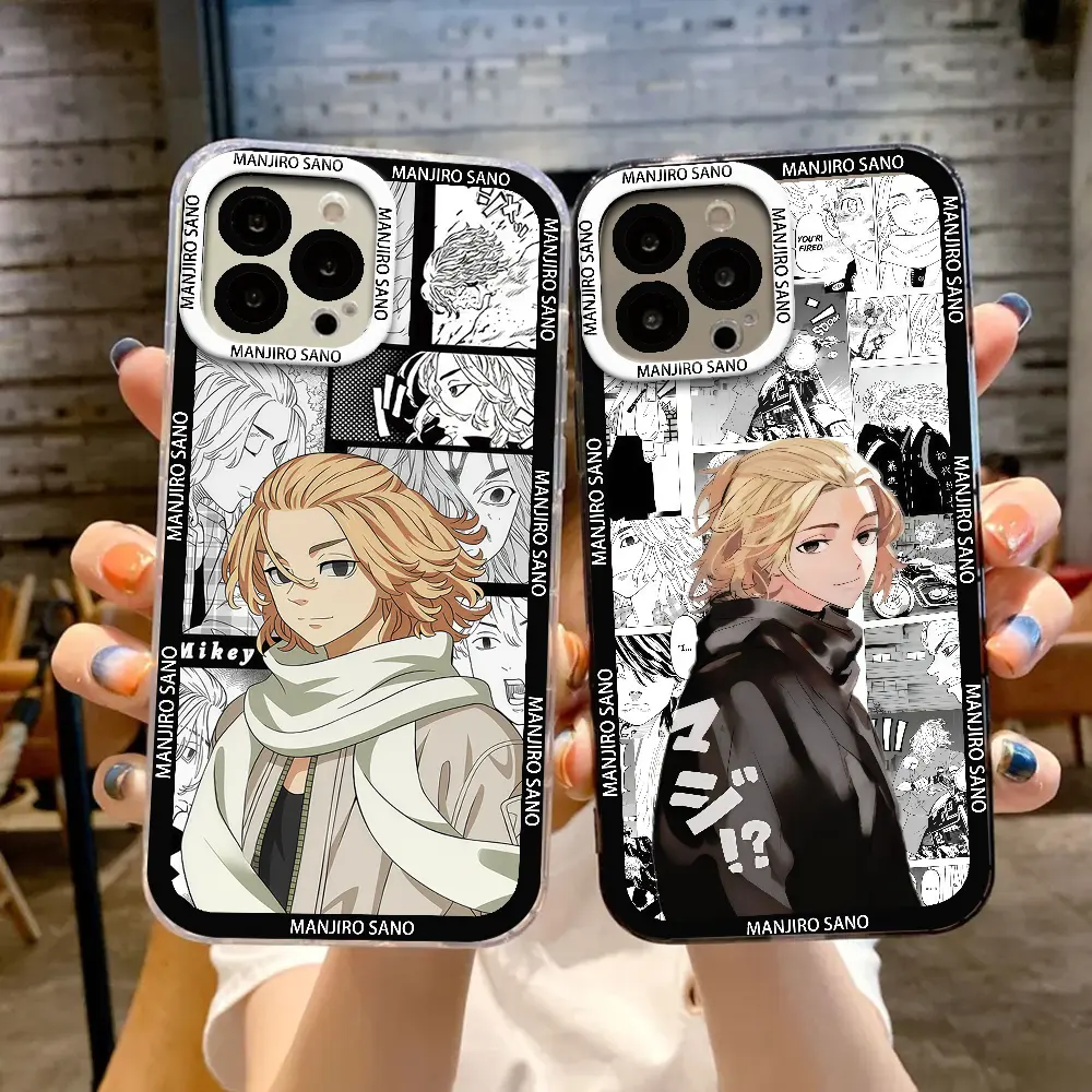 T-okyo Revengers Anime M-anjiro Sano Puzzle Design, Colorful Style Phone Case For iPhone 17/16/15/14/13/12/11/Pro/ProMax/Plus/17Air,Transparent Silicone Soft case,Making It an Excellent Gift Choice for Anime Enthusiasts,Christmas