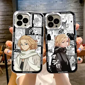 T-okyo Revengers Anime M-anjiro Sano Puzzle Design, Colorful Style Phone Case For iPhone 17/16/15/14/13/12/11/Pro/ProMax/Plus/17Air,Transparent Silicone Soft case,Making It an Excellent Gift Choice for Anime Enthusiasts,Christmas