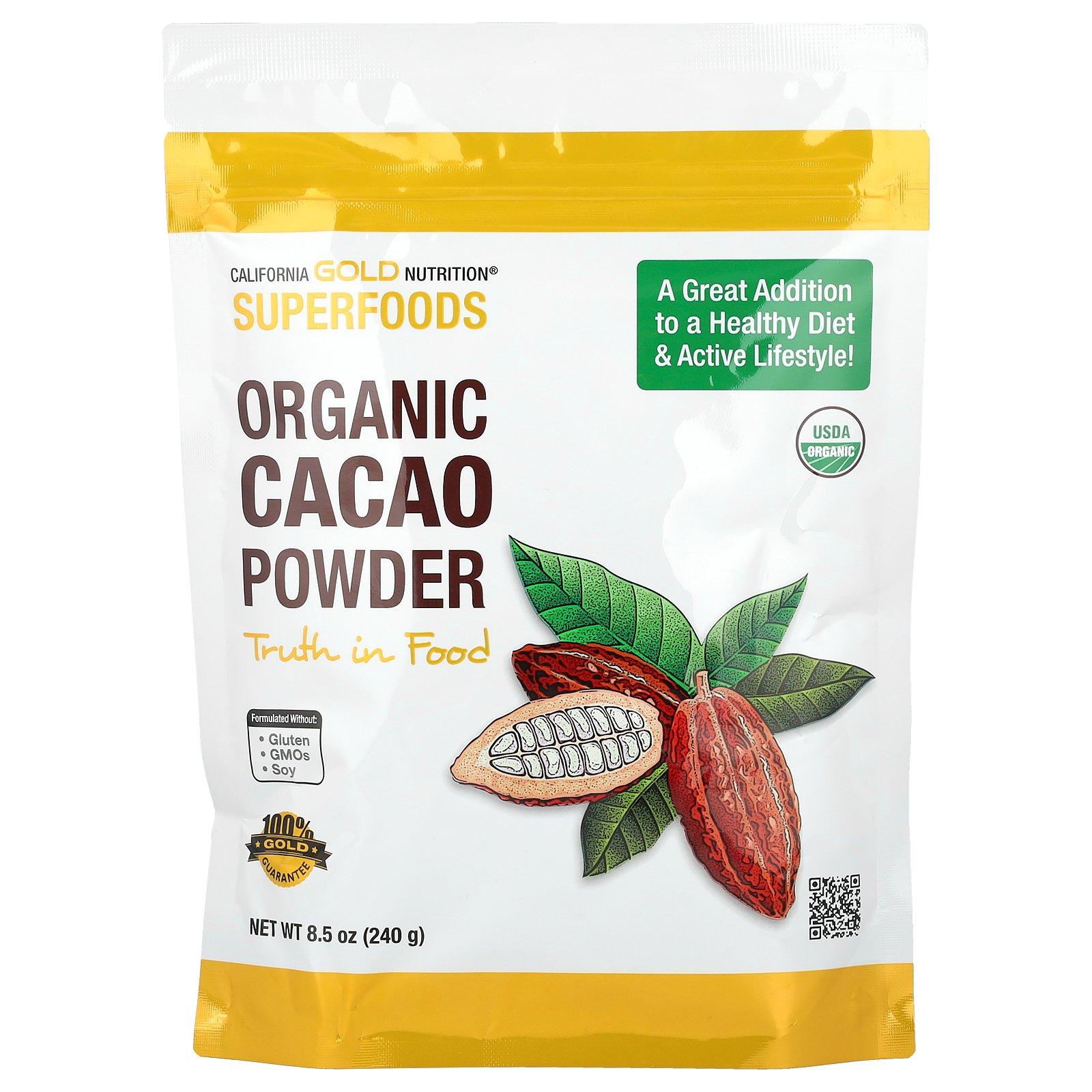 California Gold Nutrition Superfoods, Organic Cacao Powder, 8.5 oz (240 g)