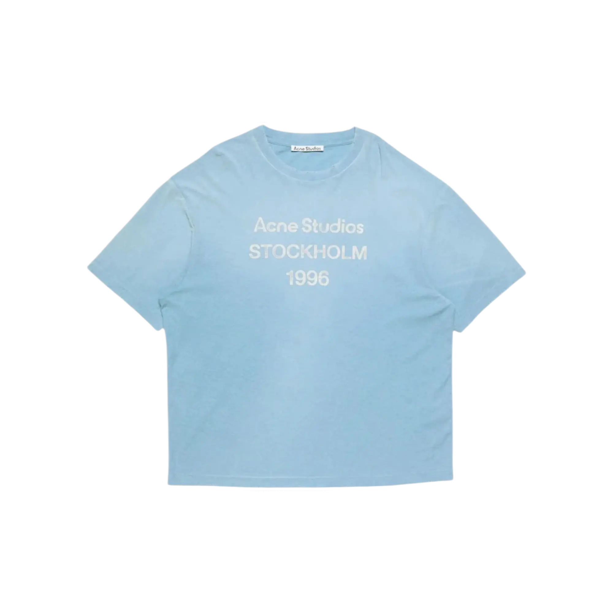 1154215 Acne Studios Sprayed Logo T-Shirt Cornflower Blue