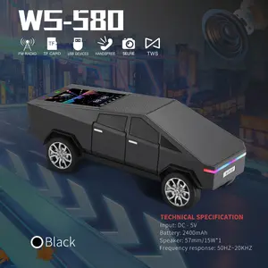 New Teslasab pickup truck model slightly gift dynamic color screen subwoofer wireless Bluetooth audio