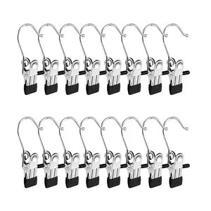 16 Counts Boot Hangers Clips, Premium Hooks Hanging Clips, Heavy Duty Closet Hanger Organizer for Home Travel , Multi-Purpose Clips for Laundry Clothes Accessories