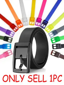 Unisex Silicone Buckle Belt, Trendy Belt, Street Style Belt, Multicolor Quick-Release Design, Stylish Daily Wear Accessory, Eye-Catching Detail for Men & Women
