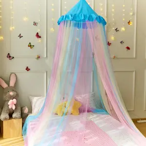 Bed Canopy Twin Size Breathable Canopy Bed Curtain for Bed Princess Play Tent for Girls Bedroom Decoration Reading Nook