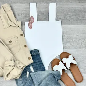 Wide Strap Bodysuit | White Wide Strap Bodysuit | White