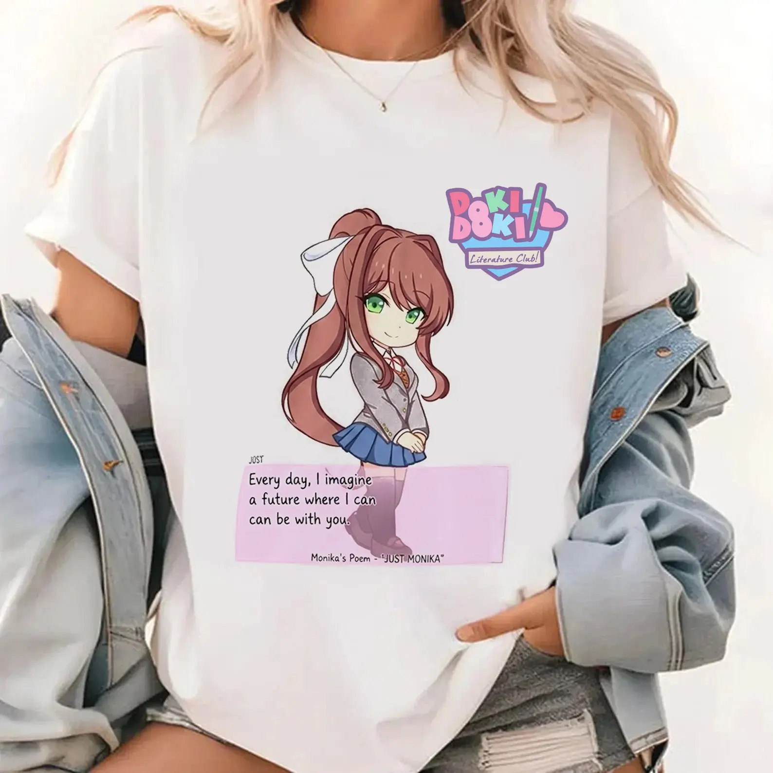 Doki Doki Literature Club Natsuki Anime Gift For Fans T Shirt