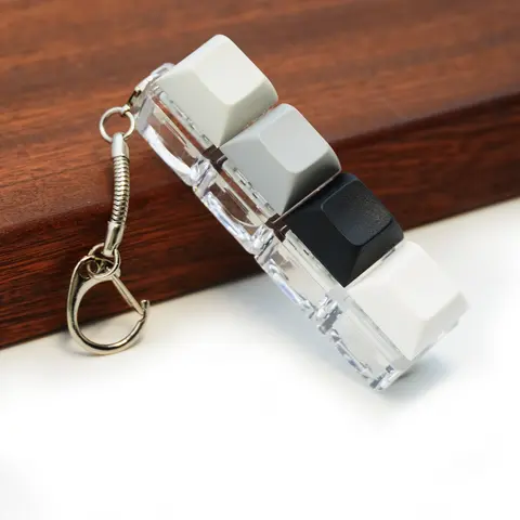 Summer 2025 Fun Keycap Keyboard Keychain, Keyrings for Keys, Cool Keychains Punk Style Keyboard 4 Keys Toy Keychain Stress Relief Fidget for Women & Men, Fashion Accessories for Daily Use for Decompression Gift
