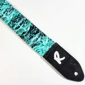 Blue Wave Ukulele Strap - Ocean Ukulele Strap -Handmade - Double Padded-Ukulele