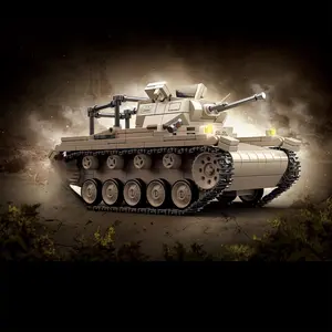 World War II Historical Model, Advanced Collective-level Military Model, German No. 2 C Artillery Observation Tank Building Blocks Assembly Toy