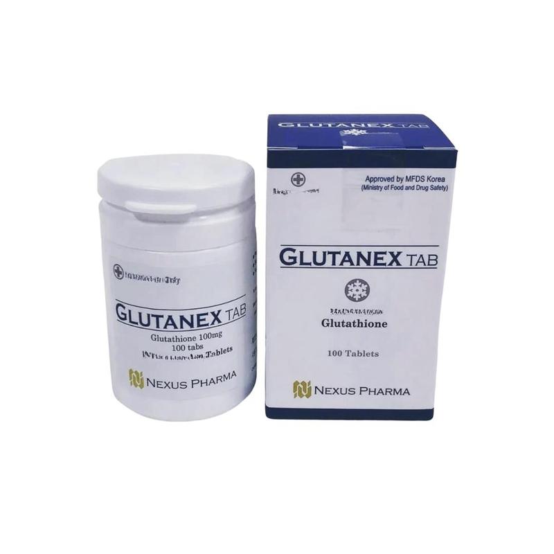 Nexus Pharma Glutanex Tab - 100 Tablets Glutathione & Vitamin C Supplement for Antioxidant Support & Daily Wellness Korean Made