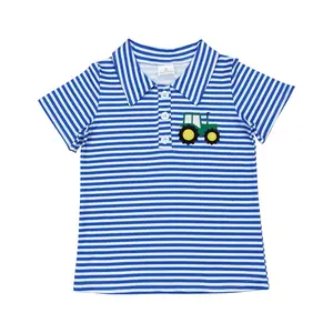 BT0689 - Summer Short Sleeve Tractor Baby Boy Polo T-Shirts