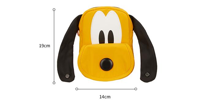 Disney Pluto 95th Anniversary Ear Design Handbag Crossbody Bag Cute & Stylish Disney Character Versatile Adjustable Stripe Handbag Holiday Halloween Christmas Gift for Kids Outdoor Valentine Gift for Girlfriends
