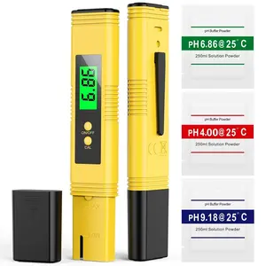 All-New pH Meter for Water - High Accuracy Digital pH Tester (0.01 Precision) with UL Certification and 3 pH Calibration Powders - Ideal for Home Water, Hydroponics, Aquariums, Pools, and MoreQuesear