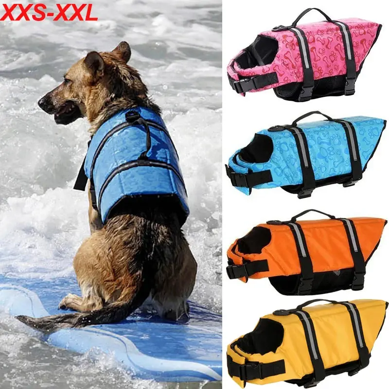 Adjustable Dog Life Jacket with Rescue Handle