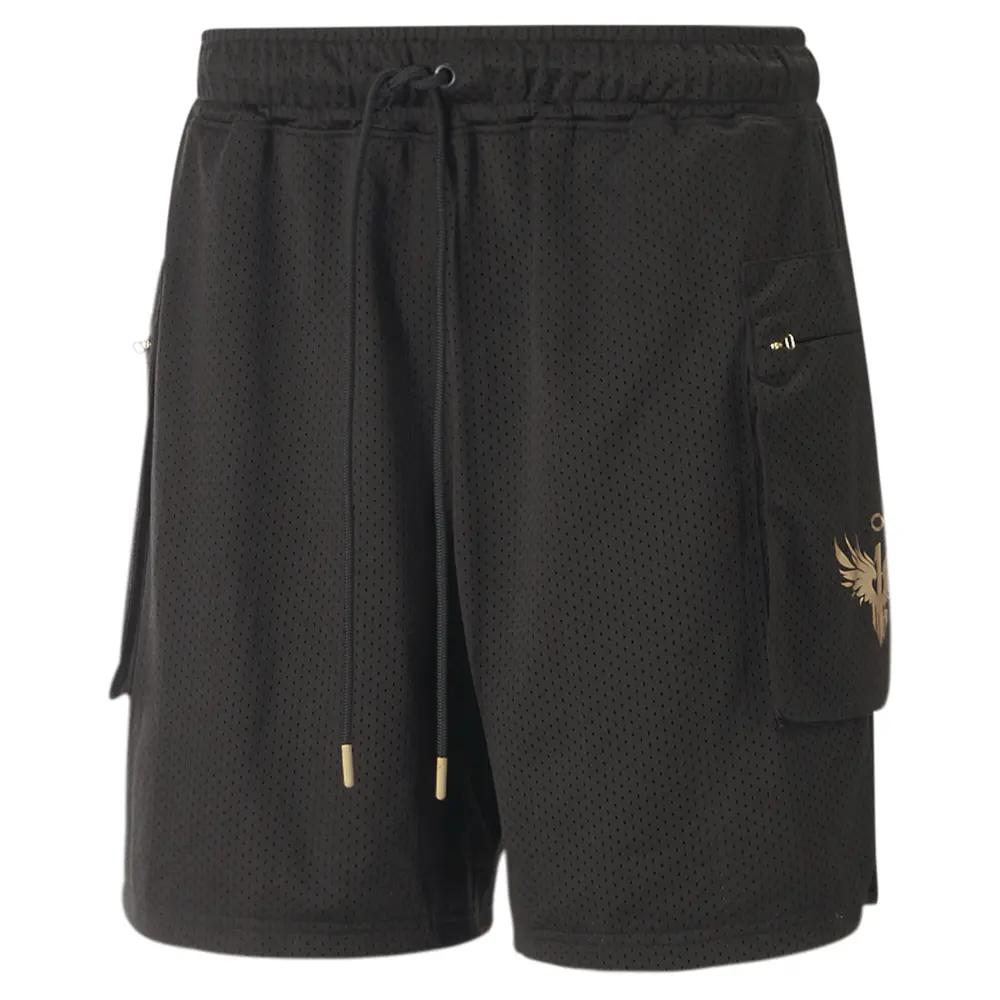 PUMA Mens X Melo Shorts Basketball Casual Bottoms Casual - Black
