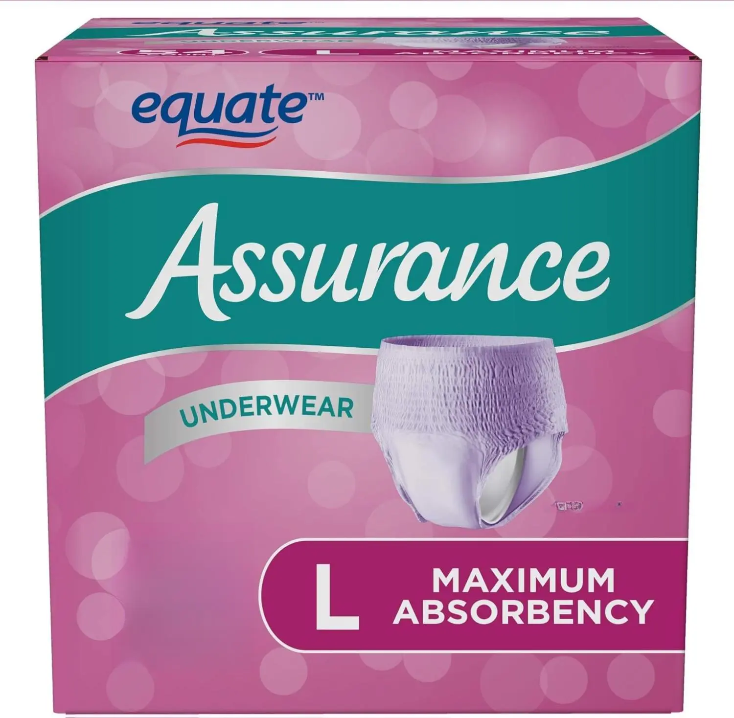Assurance for Women Maximum Absorbency Protective Underwear, Large, 54 count