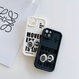 A matte phone case with printed fitness motivational quotes, suitable for iPhone 17 Air/16 Plus/15 Pro Max/14 Pro/13/12/11/XS Max/X phone case, an ideal choice for holiday gifts for family, friends, loved ones, boyfriends, girlfriends TY894