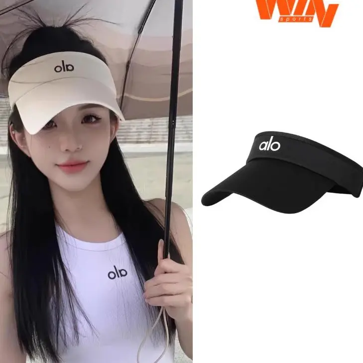 Women's Athletic Sun Visor Hat - Adjustable Open Top Cap for Tennis, Golf & Running, Black White Pink Sun Visor Hat for Women