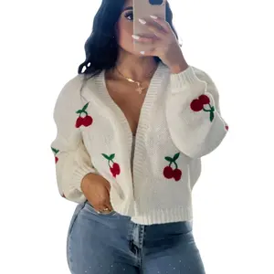 Soft Cherry Cardigan for Women - Aug Style Knitwear - Womenswear