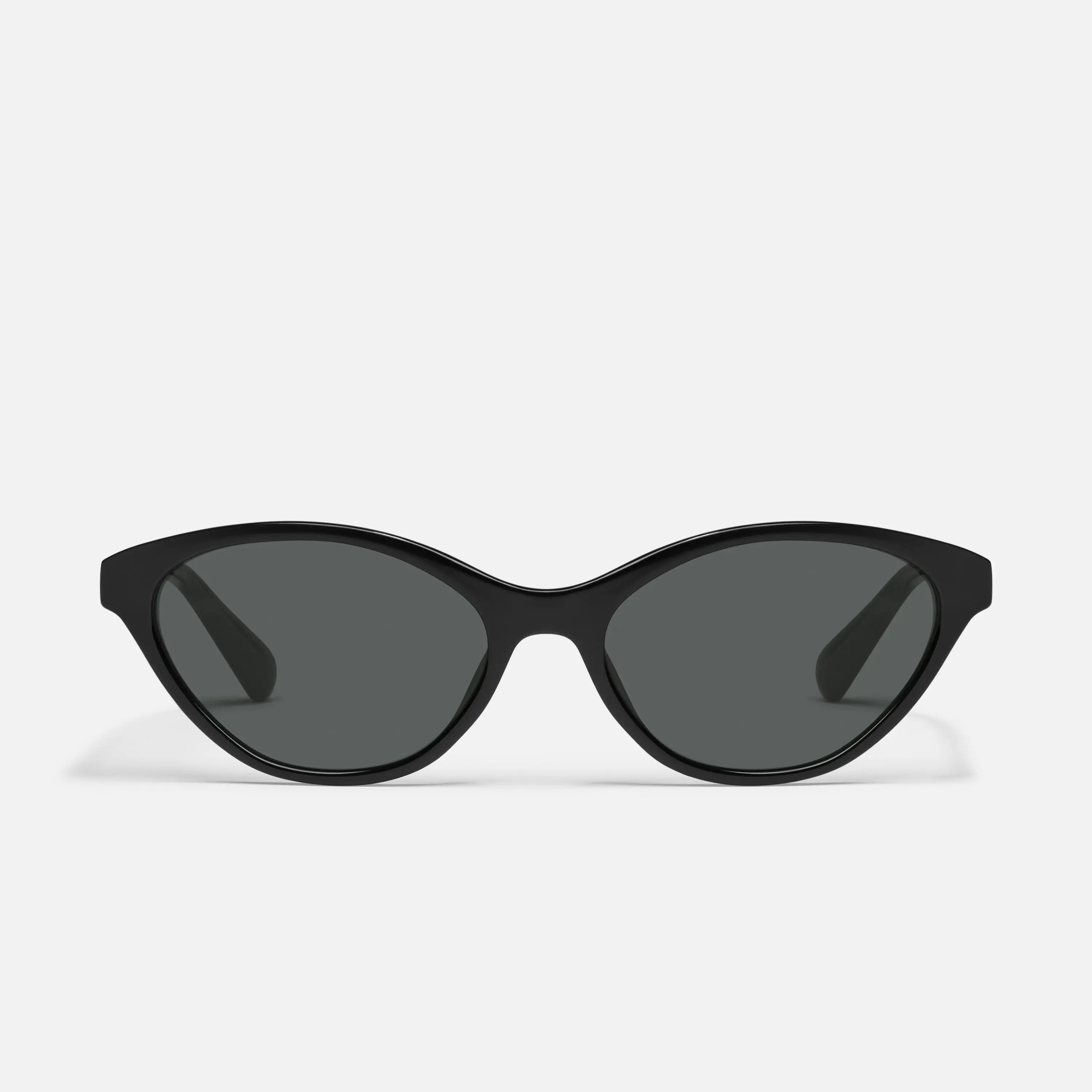 QUAY - TALK NICE Tortoiseshell Sunglasses Vintage Cat Eye Frame with Universal Nose Pads Trendy Vintage Rimless Sunglasses