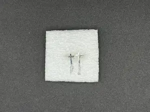 Cross Stainless Steel Stud Earrings with Chain stud jewelry