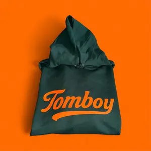 Tomboy Hoodie - Unisex Premium Cotton Blend Casual Hoodie with Vibrant Lettering for All-Day Comfort and Confidence