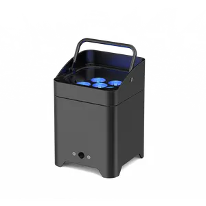 UKING ZQ01528 MOBILEPWR Battery Powered PAR Light 8800mAh Rechargeable Uplink 3 to 12H Runtime Wireless 2.4G APP DMX Sound Auto Master Slave Control Portable Cable Free Stage Uplighting for Events