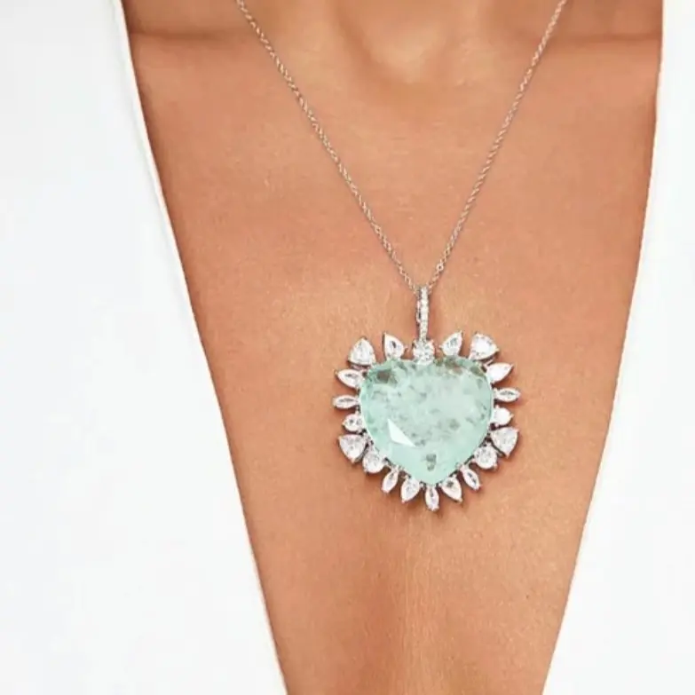 18k Gold-Plated Morganite Fusion Heart Necklace