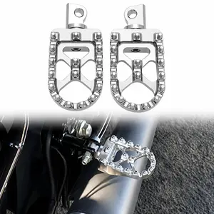 Wide MX-Style Foot Pegs for Harley Dyna Softail Sportster VRSC Male-Mount Style