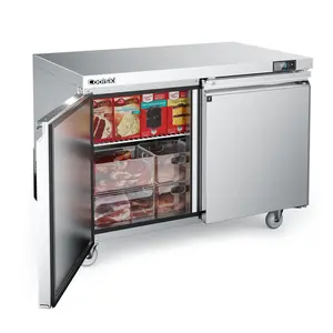 Coolski 48 in. 13.4 cu. ft. Commercial Auto / Cycle Defrost Undercounter Upright Freezer in Stainless Steel