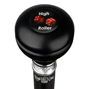 High Roller Casino Knob Stick: Large Knob, Pewter Collar