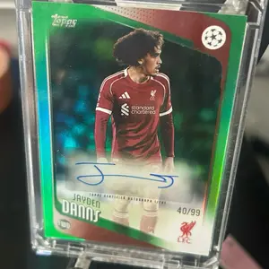 Topps Jayden Danns Autographed Card Liverpool FC 40/99 Limited Edition FUT Signature Collectible Soccer Memorabilia