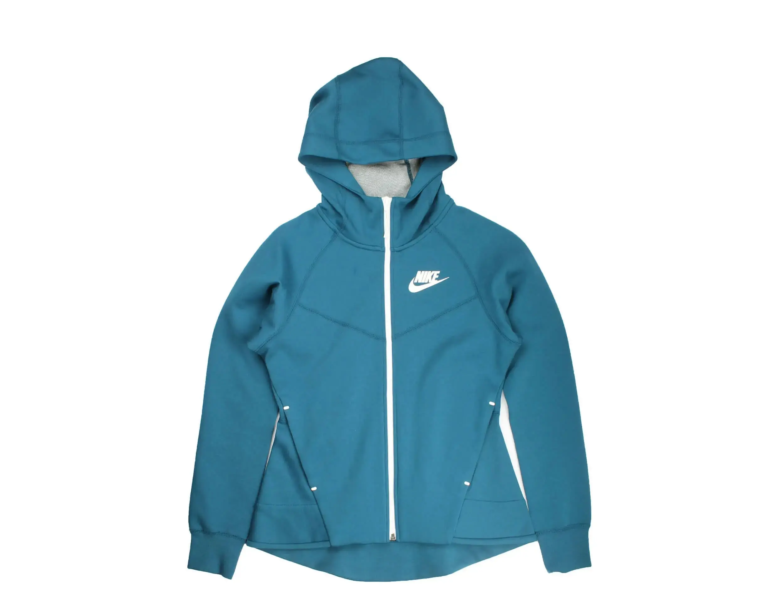 Nike Sportswear Tech Fleece Windrunner Hoodie in Blue Force/White Cotton | Women's