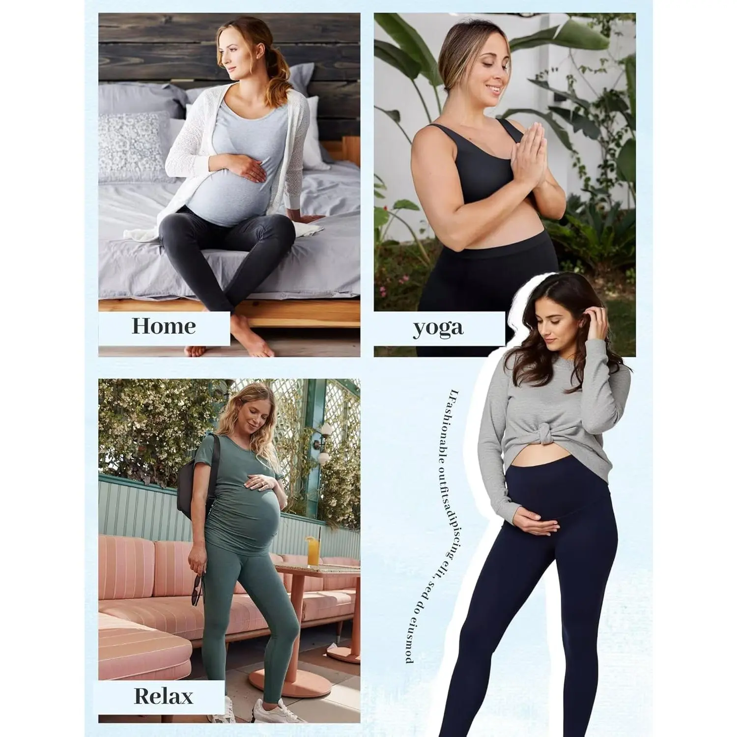 2/3/4 Pack Maternity Leggings With Pockets Over The Belly,Womens Pregnancy Workout Yoga Active Soft Tights Pants 2/3/4 Pack Maternity Leggings With Pockets Over The Belly,Womens Pregnancy Workout Yoga Active Soft Tights Pants