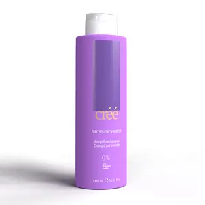 Cree Zero Yellow Shampoo 1000ml - Anti-yellowing shampoo. Removes unwanted yellow tones and brightens white and gray hair as well as bleached  and highlighted hair. - Haircare and Hair Dye Shampoo