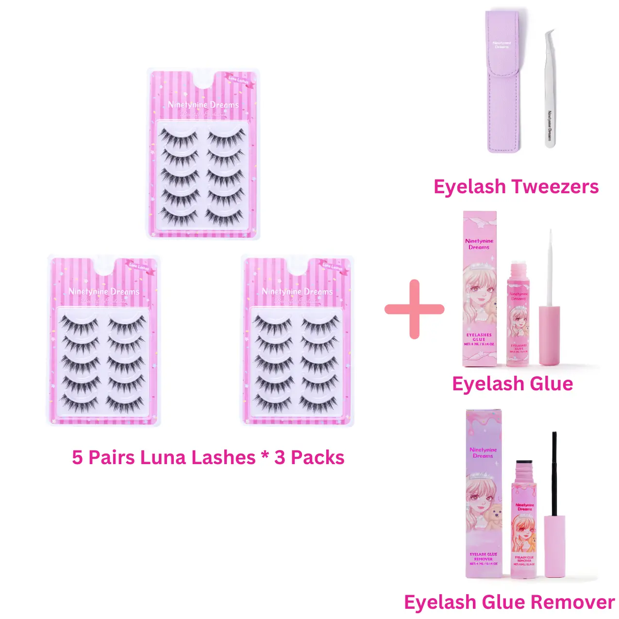 3 Packs + Accessories (Daily Lash Glue)