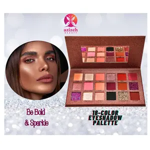 Azizeh Beauty 18-Color Eyshadow Palette Sparkly Bold