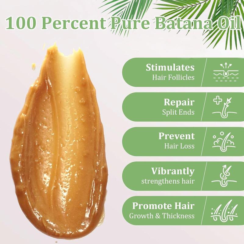 Batana Oil for Hair Growth Dr Sebi Organic Pure from Honduras with Keratin, Coffee Extract & Other Ingredients to Enhance Efficacy for Haircare Thickening Nourishing Silky